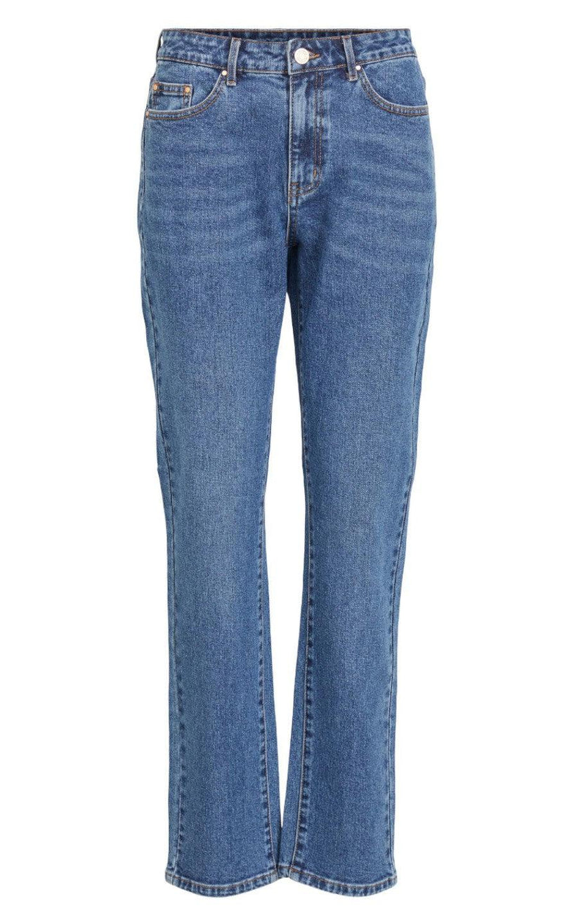 VILA Bukser - Stray Straight Jeans - Medium Blue Denim