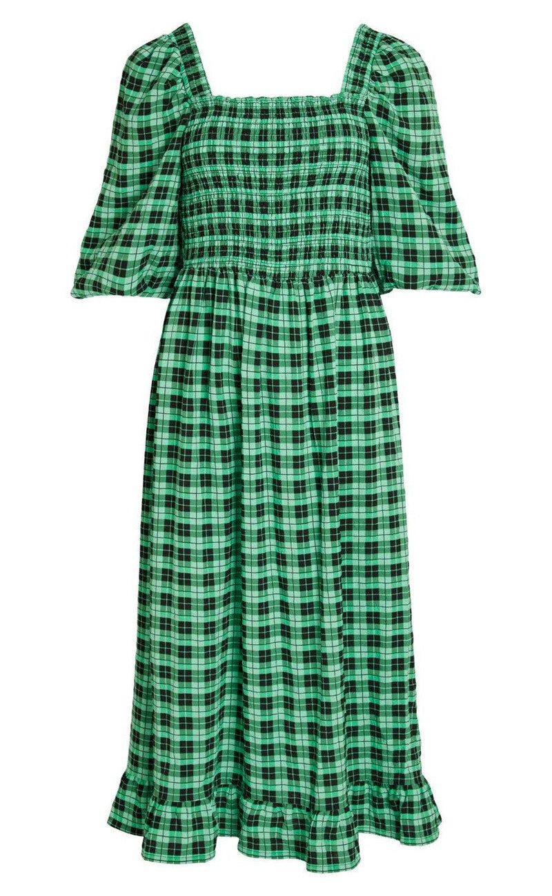 VILA Kjole - Quin - Midnight Navy/Green Bay