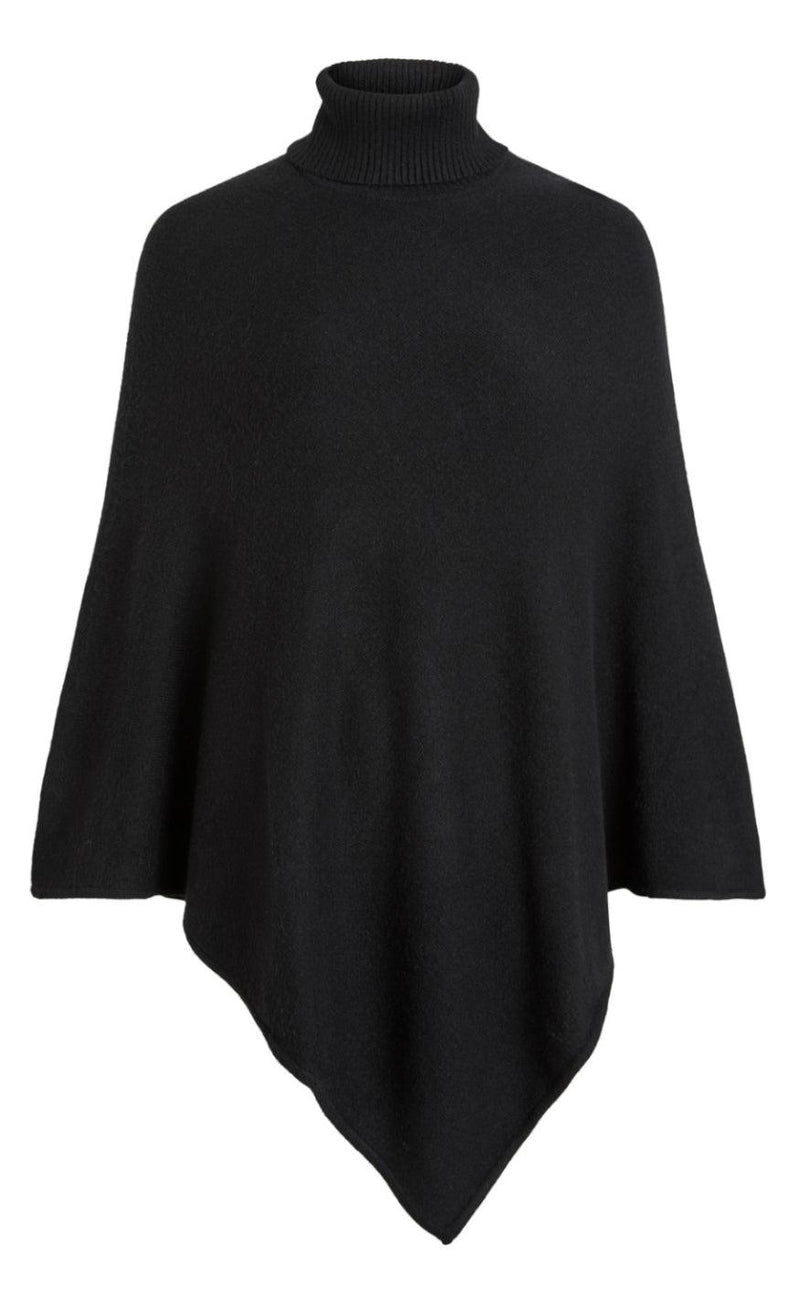 VILA Poncho - Ril - Black