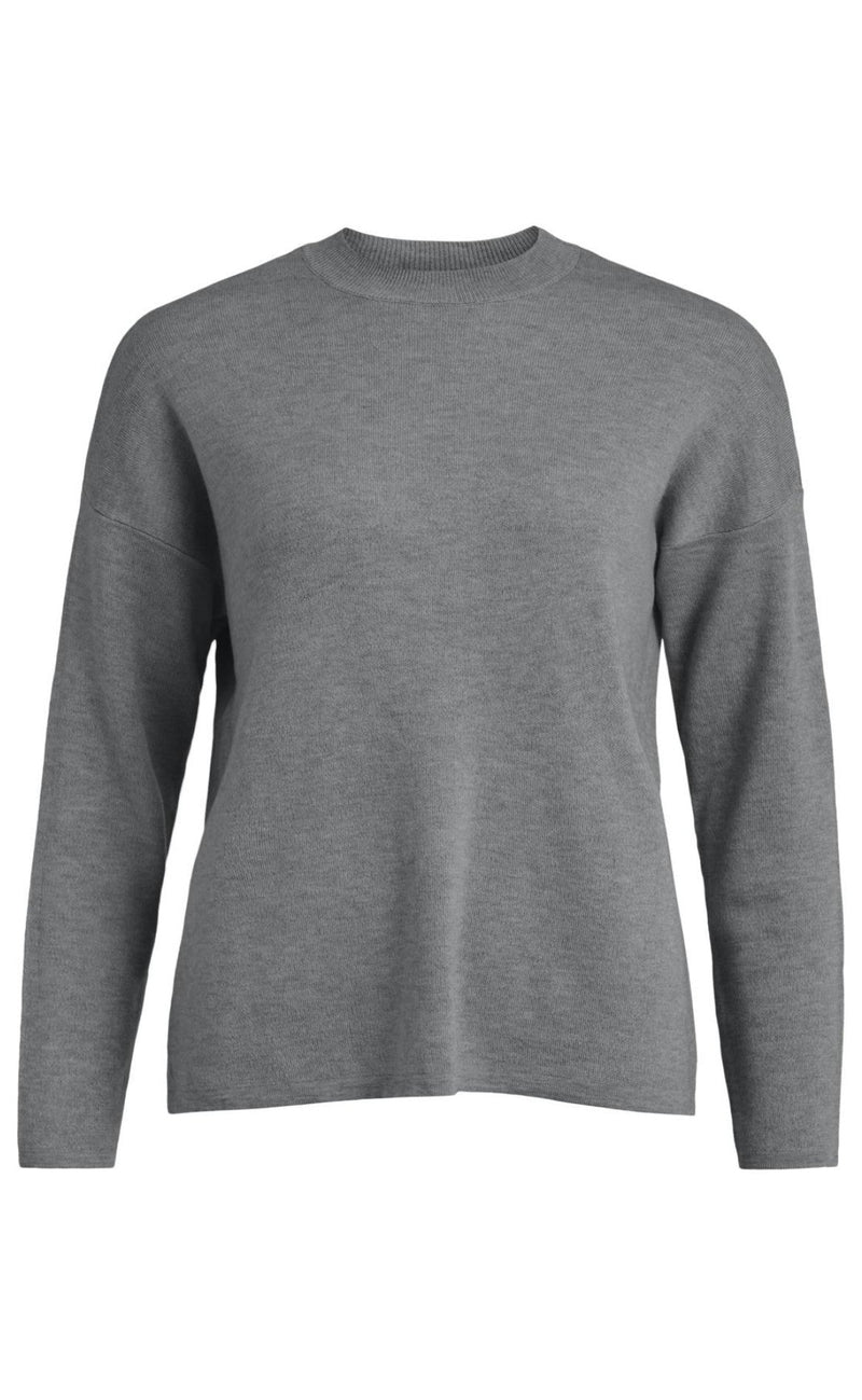 VILA Striktrøje - Marla - Medium Grey
