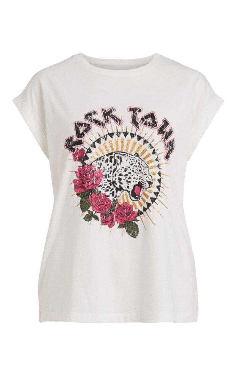 VILA T-shirt - Prisella - Snow White
