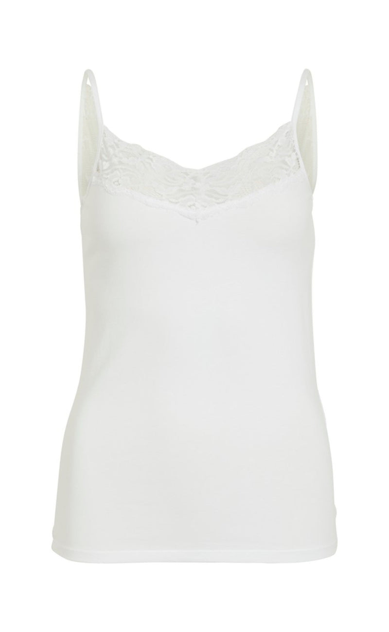 VILA Top - Officiel Lace Strap - Optical Snow