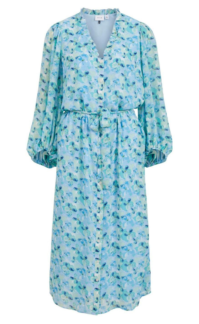 Vila Kjole - Feminina - Horizon Blue