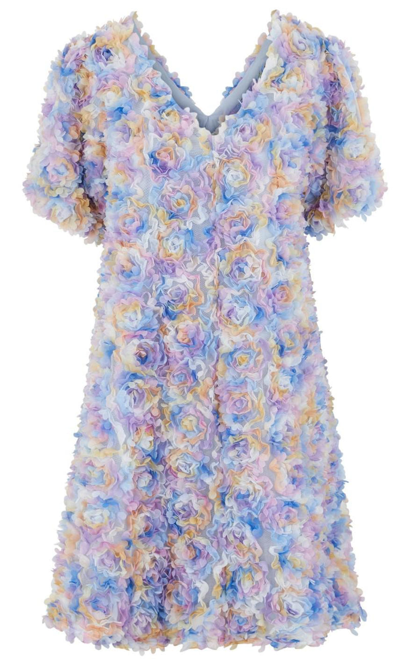 YAS Kjole - Flowerly - Arctic Ice