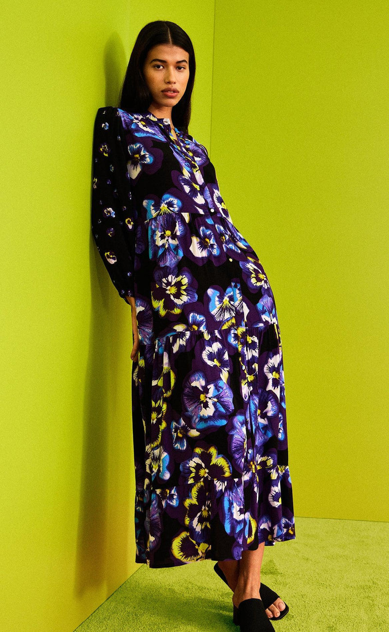 YAS Kjole - Viola LS - Black/Viola