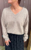 Say INA Copenhagen Strik - Riley V-Neck - Latte