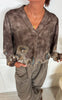 Marta Du Chateau Bluse - Anice - Fango