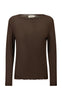Depeche Bluse - Drew Cashmere O-Neck - Dark Brown