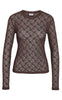 Noisy May Top - Judith Lace - Chocolate Brown