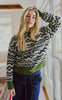 Freequent Cardigan - Alpa - Cal. Green Mel w. S. Off-white