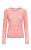 Nümph Bluse - Sine Striped Mesh - Pink Lady