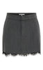 ONLY Nederdel - Raven HW Lace - Dark Grey Melange