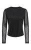 ONLY Bluse - Nova Mesh - Black/Black Dots