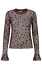 Nümph Bluse - Evita Mesh - Chocolate Plum