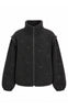 Say INA Copenhagen Fleece Jakke - Fia - Black W. Black Embroidery Hearts
