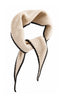 Say INA Copemhagen Tørklæde - Safiya Knitted - Beige W. Black Contrast