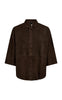 Depeche Skjorte - Tenna - Suede Dusty Brown