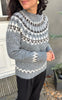 Say INA Copenhagen Strik - Winka - Grey/Cream Pattern