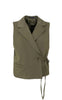 Black Colour Vest - Rena Wrap - Army