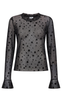 Nümph Bluse - Evita Mesh - Caviar