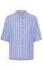 Culture Skjorte - Arletty - Powder Blue/Gardenia Stripe