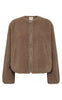 Freequent Jakke - Teddy - Desert Taupe