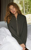 Neo Noir Cardigan - Asley Zip - Moss Green