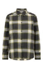 Freequent Skjorte - Erino - Dark Grey Mel w Calliste Green