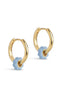 ENAMEL Copenhagen Øreringe - Tokens Flower Hoops - Steel Blue