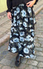 Say INA Copenhagen Nederdel - Feline Frill - Black w. Blue Flower