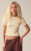 Maanesten Top - Joy Pointelle - Butter Yellow