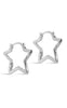 ENAMEL Copenhagen Øreringe - Organic Star Medium Hoops - Silver Colour