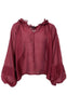 Black Colour Bluse - Linda - Plum