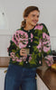 Freequent Cardigan - Lippi - Deep Forest Mel w. f. Pink Mel.