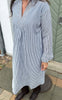 Say INA Copenhagen Kjole - Winnie New LS - Navy Blue Striped