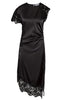 Noisy May Kjole - Wren S/S Satin Lace Long - Black