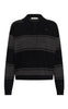 Gestuz Pullover - Silda Polo - Black/Raven striped