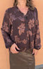 Say INA Copenhagen Bluse - Luna - Brown Flowers