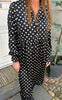 Say INA Copenhagen Kjole - Catja - Black W. White Dots