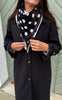 Say INA Copenhagen Tørklæde - Sydney Dotted - Black W. White Dots
