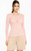 Liberté T-shirt - Mesh Dot LS - Rose
