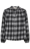Freequent Bluse - Mimmy - Black w. Star Off-white