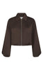 Neo Noir Jakke - Denielle Heavy Sateen - Dark Brown
