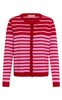 Culture Cardigan - Faro Annemarie - Red/Pink Stripe