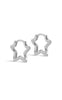 ENAMEL Copenhagen Øreringe - Organic Star Small Hoops - Silver Colour