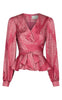 Neo Noir Bluse - Rista Paisley Drop - Cherry Pink
