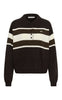Gestuz Pullover - Silda Polo - Ganache/Slate Black/Egret