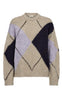 Freequent Strik - Grslulu Argyle - Oyster Grey Mel w. Iris Mel.