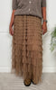 Black Colour Nederdel - Angelina Mesh - Latte