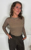 Marta Du Chateau Top - Elissa - Brown Check